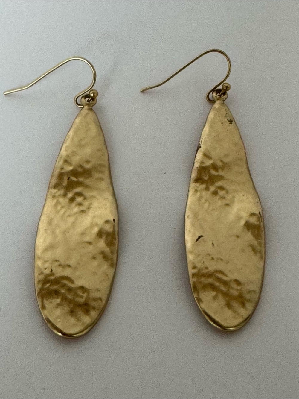 Hand Hammered Look Free Form Cut Earrings